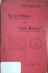 En la tribuna del "Club Rivera"