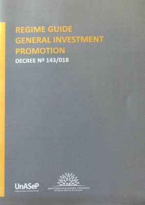 Regime guide general investment promotion : decree Nº143/018