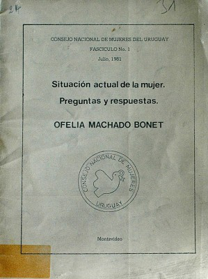 Situación actual de la mujer : preguntas y respuestas