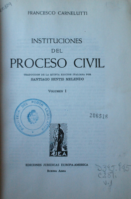 Instituciones del Proceso Civil