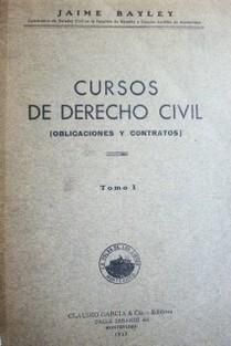 Cursos de Derecho Civil : Obligaciones y Contratos