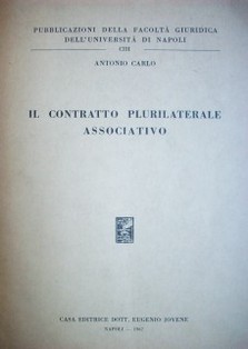 Il contratto plurilaterale associativo