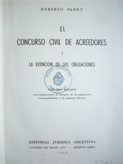 El concurso civil de acreedores y la extinción de las obligaciones