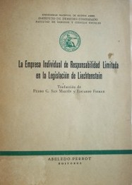 La empresa individual de responsabilidad limitada en la legislación de Liechtenstein