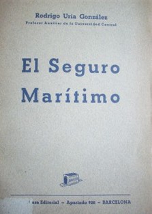 El seguro marítimo