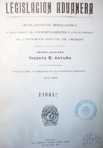 Legislación aduanera