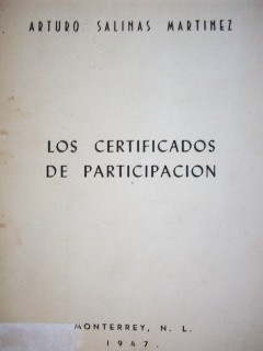 Los certificados de participación