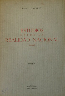 Estudios sobre la realidad nacional : 1926