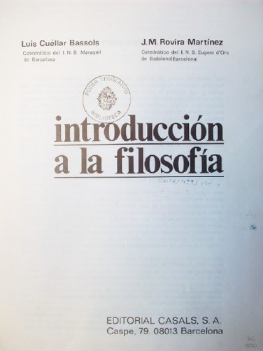 Introducción a la filosofía