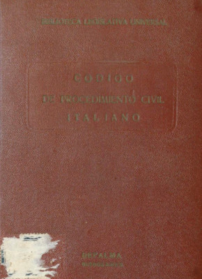 Código del Procedimiento Civil italiano : exposición de motivos