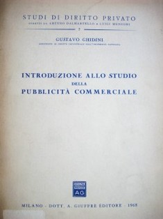 Introduzione allo studio della publicitá commerciale