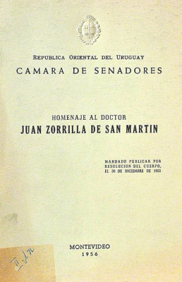 Homenaje al Doctor Juan Zorrilla de San Martín
