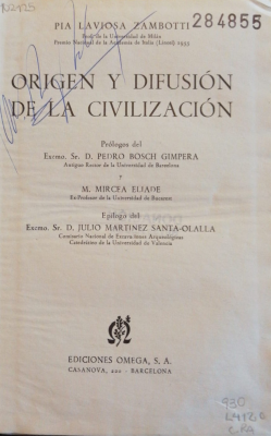 Origen y difusión de la civilización