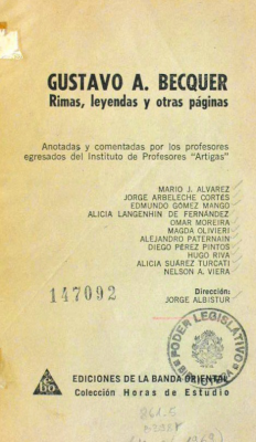 Rimas, leyendas y otras páginas