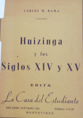 Huizinga y los siglos XIV y XV