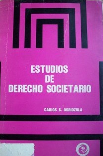 Estudios de derecho societario