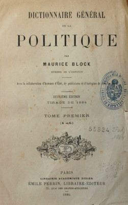 Dictionnaire général de la politique