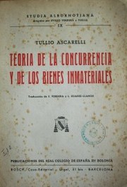 Teoría de la concurrencia y de los bienes inmateriales