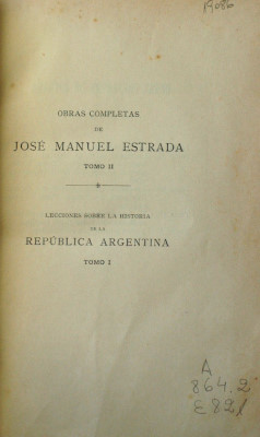 Lecciones sobre la historia de la República Argentina