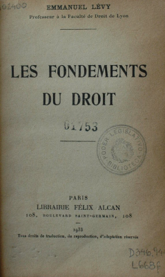 Les fondements du droit