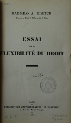 Essai sur la flexibilité du droit