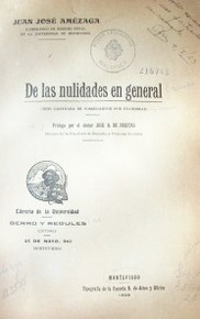 De las nulidades en general