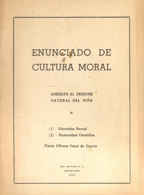 Enunciado de cultura moral : Adscrito al derecho natural del niño