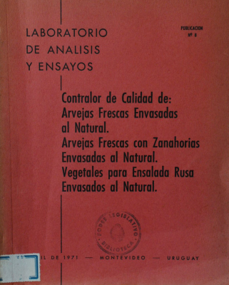 Contralor de calidad de : arvejas frescas envasadas al natural : arvejas frescas con zanahorias envasados al natural : vegetales para ensalada rusa envasados al natural