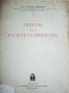 Lezioni sulle societá commerciali