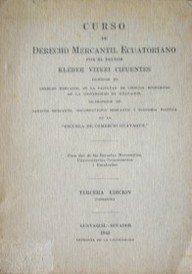 Curso de derecho mercantil ecuatoriano