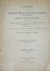 Curso de derecho mercantil ecuatoriano