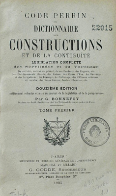 Code Perrin ou dictionnaire des constructions et de la contiguïté