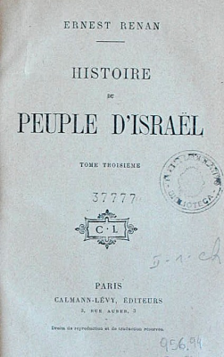 Histoire du peuple d'Israel