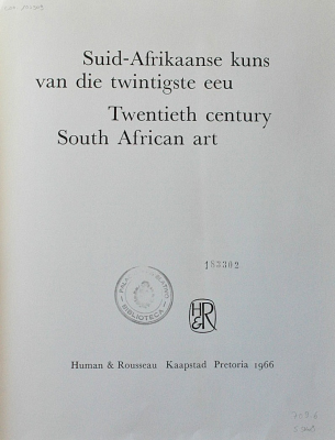 Suid-Afrikaanse kuns van die twintigste eeu = Twentieth century South African art