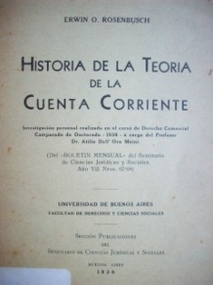 Historia de la teoría de la cuenta corriente