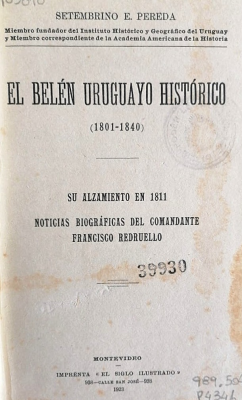 El Belén uruguayo histórico : 1801-1840