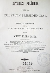 Estudios políticos sobre la cuestión presidencial