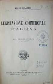 La legislazione commerciale italiana