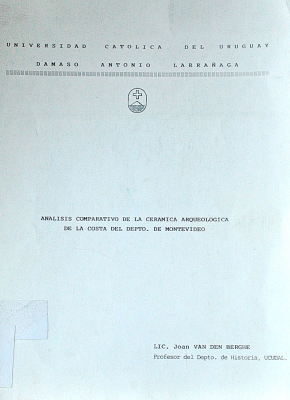 Análisis comparativo de la cerámica arqueológica de la Costa del Depto. de Montevideo