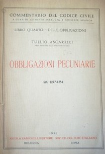 Obbligazioni pecuniarie : Art. 1277-1284