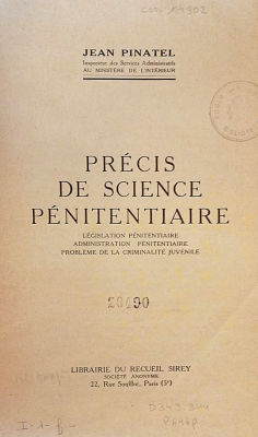 Précis de science pénitentiaire