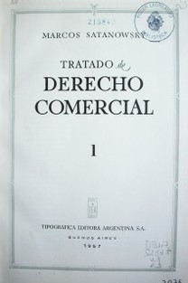 Tratado de derecho comercial