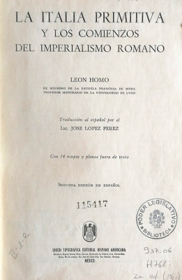 La Italia primitiva y los comienzos del imperialismo romano