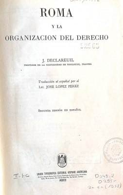 Roma y la organización del derecho