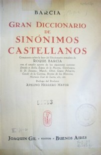 Gran diccionario de sinónimos castellanos.