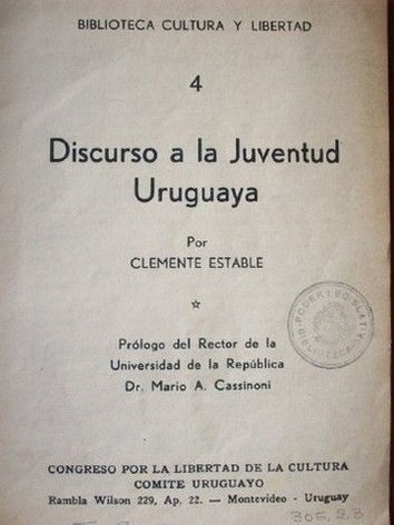 Discurso a la juventud uruguaya