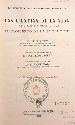 Las ciencias de la vida en los siglos XVII y XVIII : El concepto de la evolución