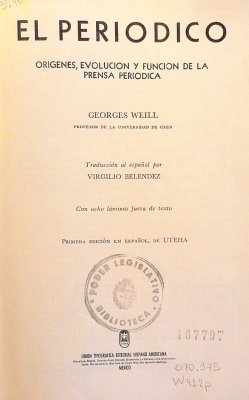 El periódico : orígenes, evolución y función de la prensa periódica