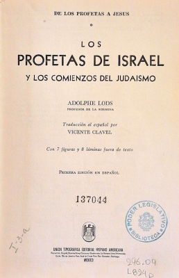 Los profetas de Israel y los comienzos del judaísmo