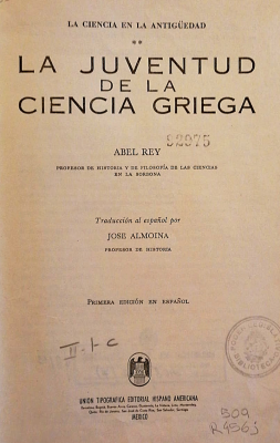 La juventud de la ciencia griega